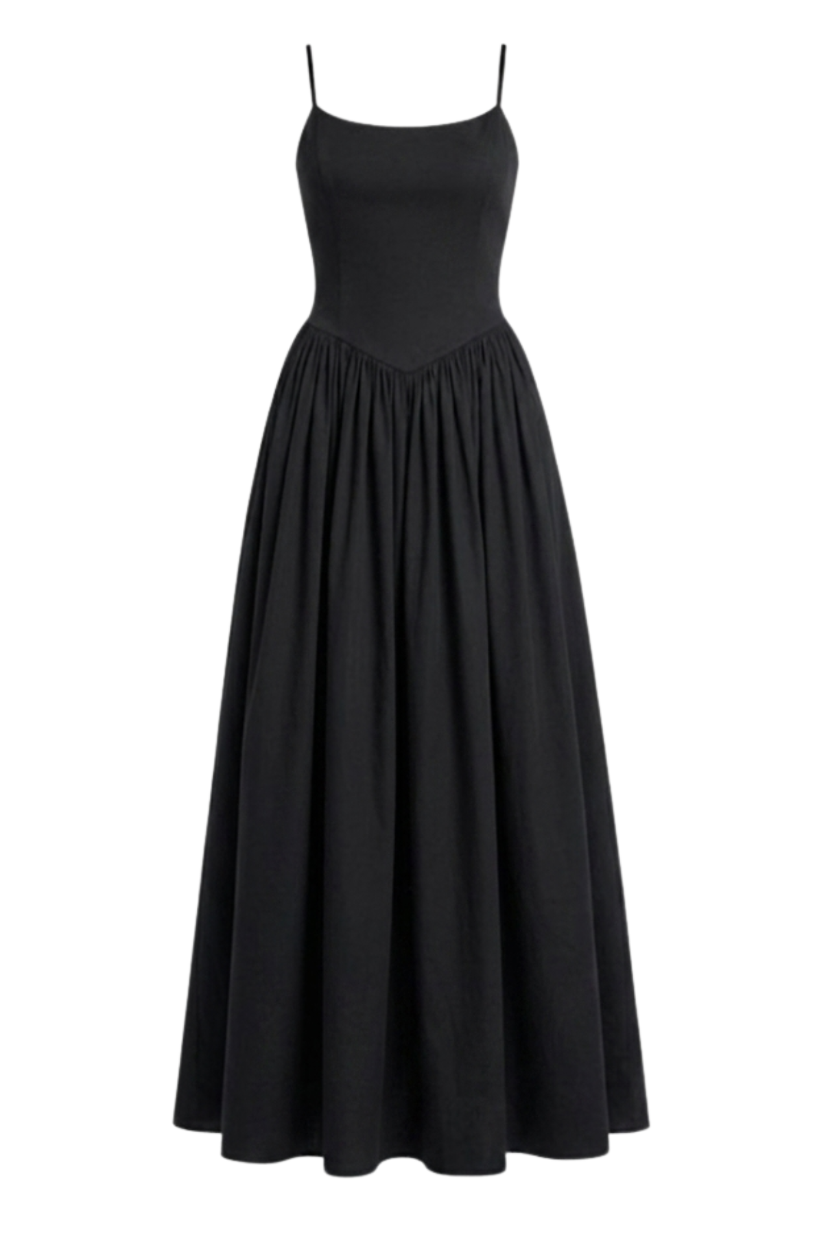 Hydra Black Low Waisted Maxi Dress
