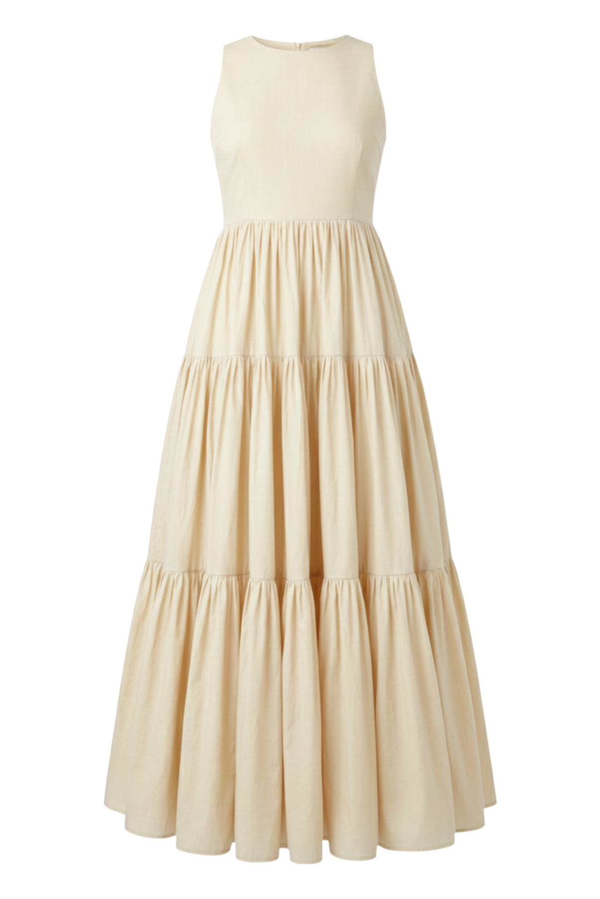 Tropea Cream Tiered Maxi Dress